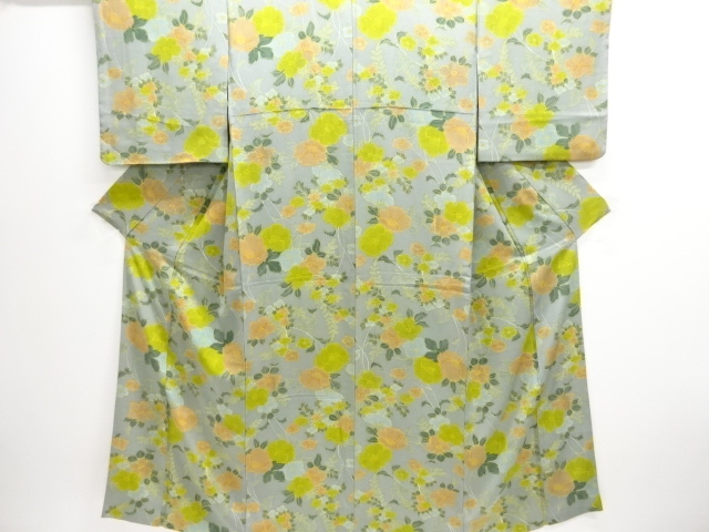 JAPANESE KIMONO / KOMON / FLORAL PLANTS